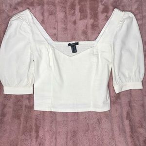Peasant Puff Sleeve Cropped Top 🎈